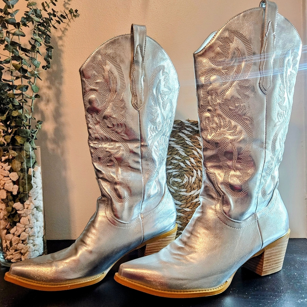 Metallic Cowgirl Boots